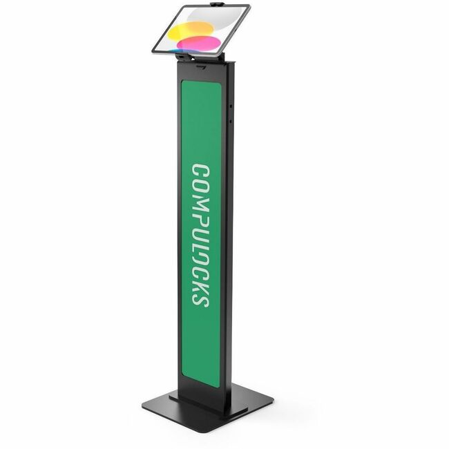 Universal, BrandMe Floor Stand Cling 2.0 Secure Kiosk, Black (Brandable Floor St