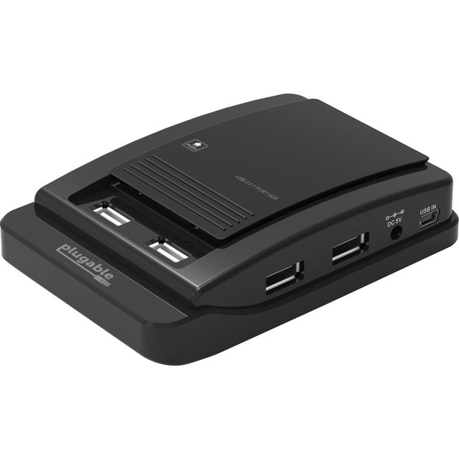 Plugable USB 2.0 7-Port High Speed Hub with 15W Power Adapter
