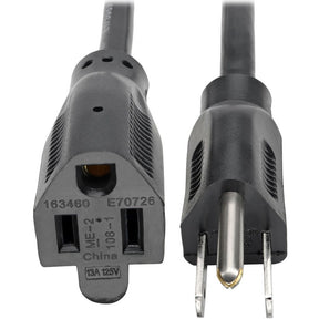 Power Cord - NEMA 5-15P - Male Left Gender - Power NEMA 5-15R - Female Right Gen