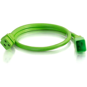 C2G 10ft 12AWG Power Cord (IEC320C20 to IEC320C19) - Green