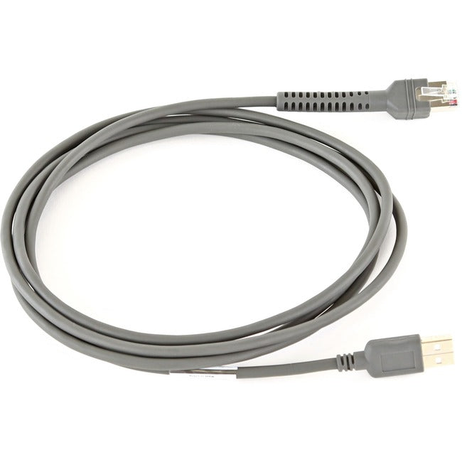 Zebra Cable - Shielded USB: Series A Connector, 7ft. (2.1m), Straight