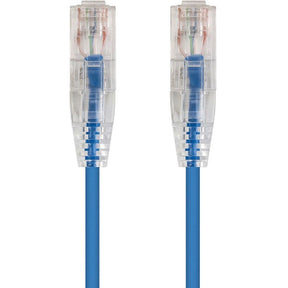 Monoprice SlimRun Cat6 28AWG UTP Ethernet Network Cable, 3ft Blue