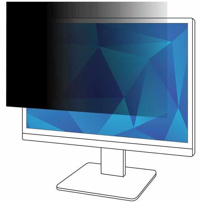 3M Privacy Filter for 20.1in Monitor, 4:3, PF201C3B Black, Matte