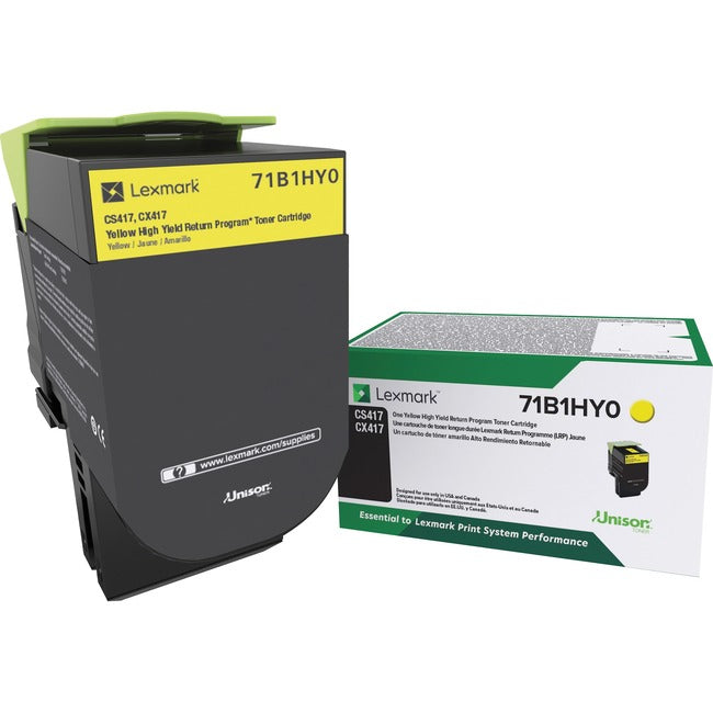 Cartouche de toner laser haute capacité d'origine Lexmark - Jaune - 1 unité