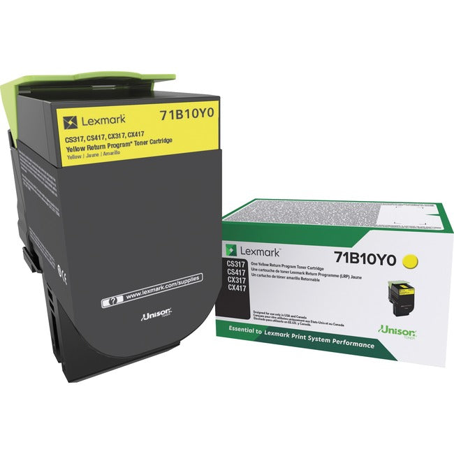 Cartouche de toner laser d'origine Lexmark - Jaune - 1 unité