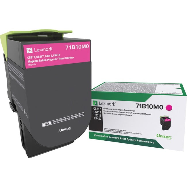 Cartouche de toner laser d'origine Lexmark - Magenta - 1 unité