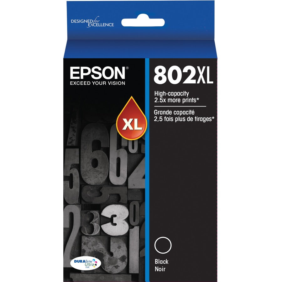 Epson DURABrite Ultra 802XL Original High Yield Inkjet Ink Cartridge - Black - T802XL120-S