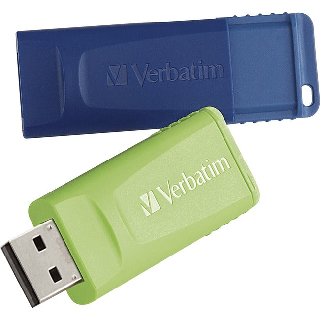 Microban 64GB Store 'n' Go USB Flash Drive - 2pk - Blue, Green