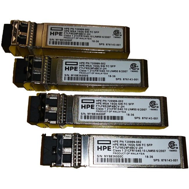 Émetteur-récepteur HPE MSA 16 Go Fibre Channel SFP+ à ondes courtes, pack de 4