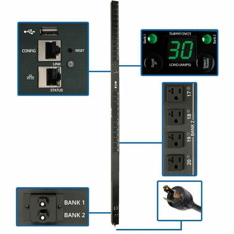 Tripp Lite by Eaton PDUMV30NETLX 2.9kW Single-Phase Switched PDU