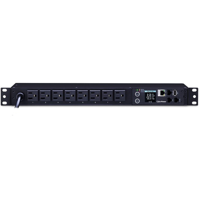 PDU surveillé CyberPower PDU31001, 100-120 V, 15 A, 8 prises NEMA 5-15R, montage en rack 1U