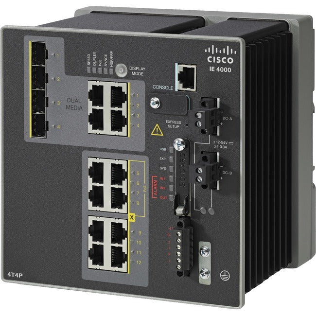 4 x RJ45 10/100M,4 xPoE 10/100M,4 x1GCombo,LA REMANUFACTURED