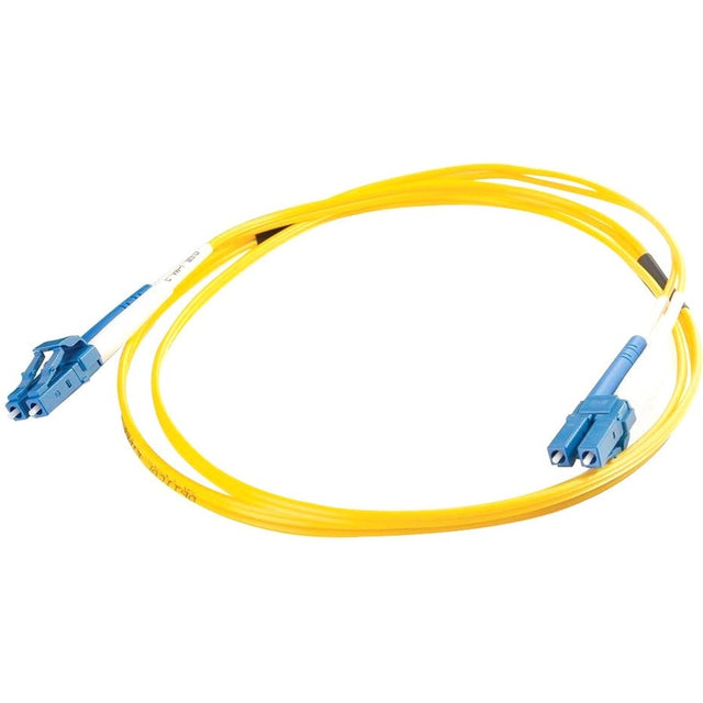 C2G 30m LC-LC 9/125 OS2 Duplex Single-Mode PVC Fiber Optic Cable - Yellow