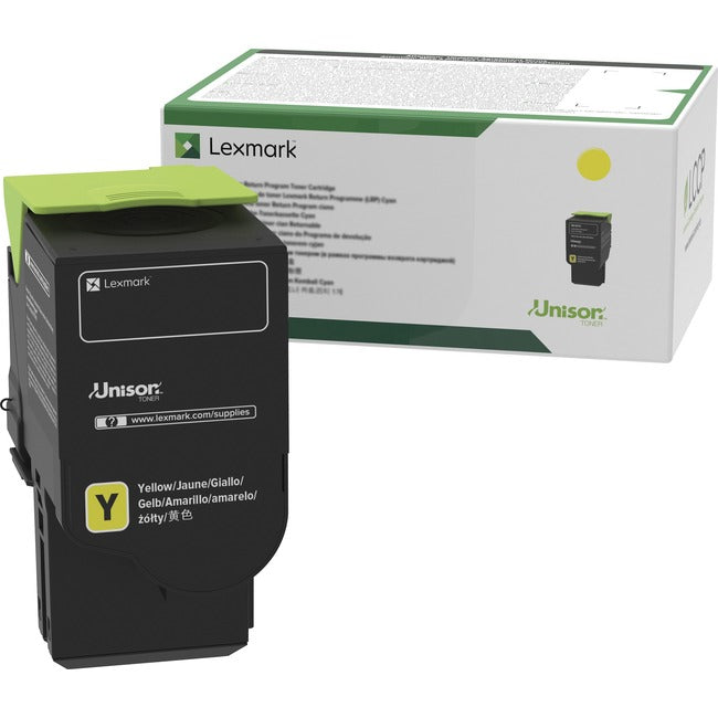 Cartouche de toner laser Lexmark d'origine à rendement standard - Jaune - 1 unité