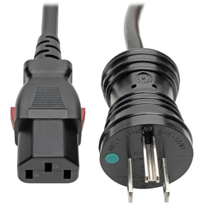 Tripp Lite series Hospital-Grade Power Cord, NEMA 5-15P to Locking IEC C13 - Gre
