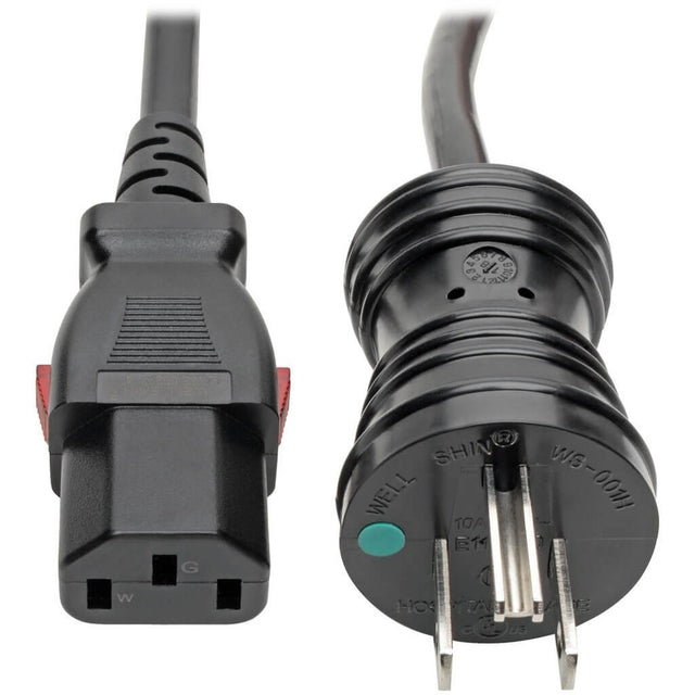 Tripp Lite series Hospital-Grade Power Cord, NEMA 5-15P to Locking IEC C13 - Gre