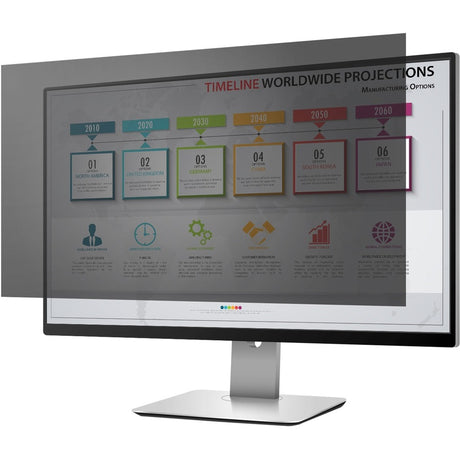 Rocstor PrivacyView&trade; Premium Privacy Filter for 24 Widescreen Monitor - For 24" Monitor / Display - 16:9 Aspect Ratio - Glossy / Matte - Unframed - Comparable to PF240W9B  - Black - For 24" Widescreen LCD Monitor - 16:9 - Yes