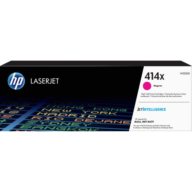 HP 414X (W2023X) Original High Yield Laser Toner Cartridge - Magenta - 1 Each