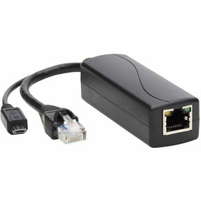 PoE to USB Micro-B and RJ45 Active Splitter - 802.af, 48V to 5V 1A, Up to 328 ft
