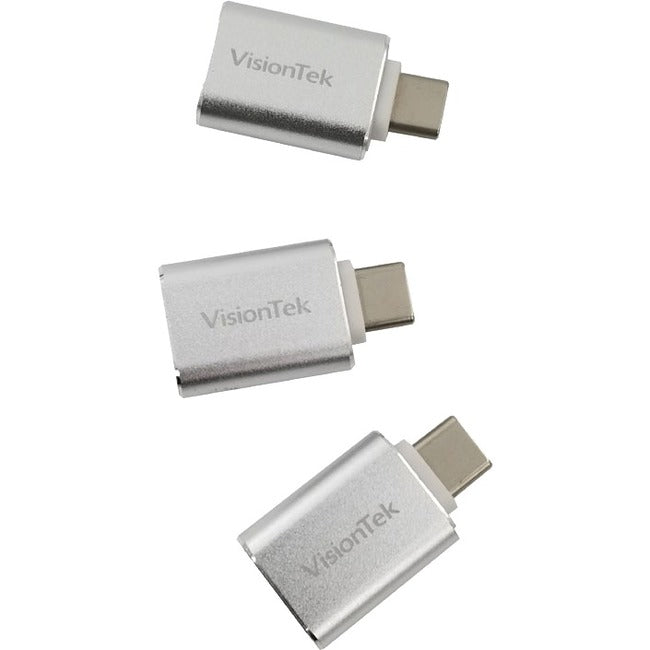 VisionTek USB C to USB A (M/F) Adapter - 3 Pack