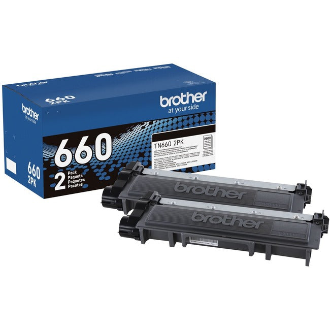 Brother TN-660 Original High Yield Laser Toner Cartridge - Twin-pack - Black - 2 / Box