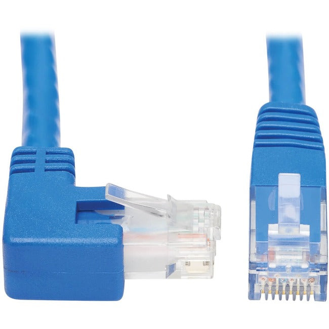 Tripp Lite by Eaton N204-015-BL-RA Right-Angle Cat6 Ethernet Cable - 15 ft., M/M, Blue