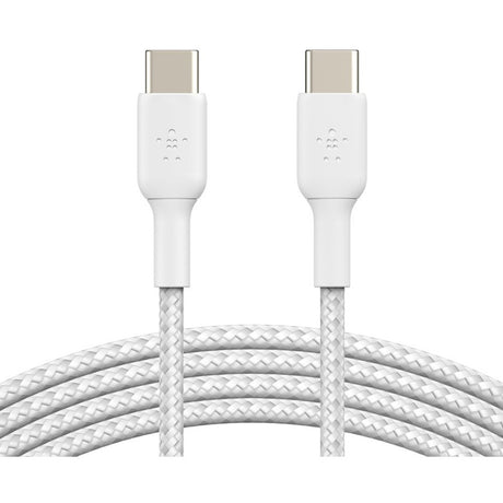 Belkin Braided USB-C to USB-C Cable (1m / 3.3ft, White)