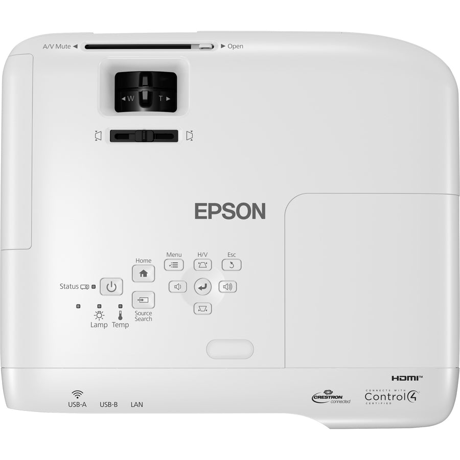 Epson PowerLite 118 LCD Projector - V11HA03020 - Ceiling Mountable for Vibrant Presentations