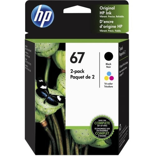 HP 67 Original Inkjet Ink Cartridge - Black, Tri-color Pack