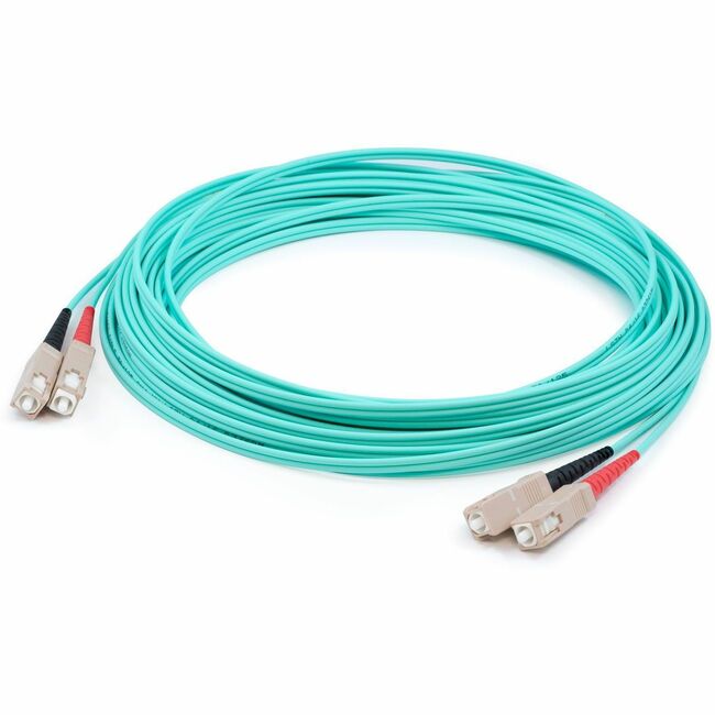 ADD-ON 1M SC M/M OM4 AQUA FIBER PATCH CBL