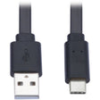 TRIPP LITE USB-A TO USB C CABLE FLAT M/M BLACK 3FT