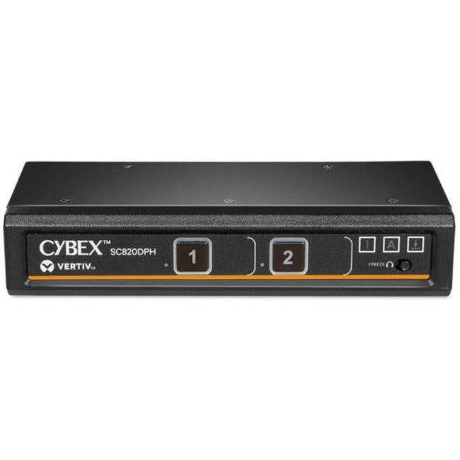 KVM sécurisé Vertiv Cybex SC800 | Tête unique | DisplayPort universel à 2 ports | Certifié NIAP version 4.0