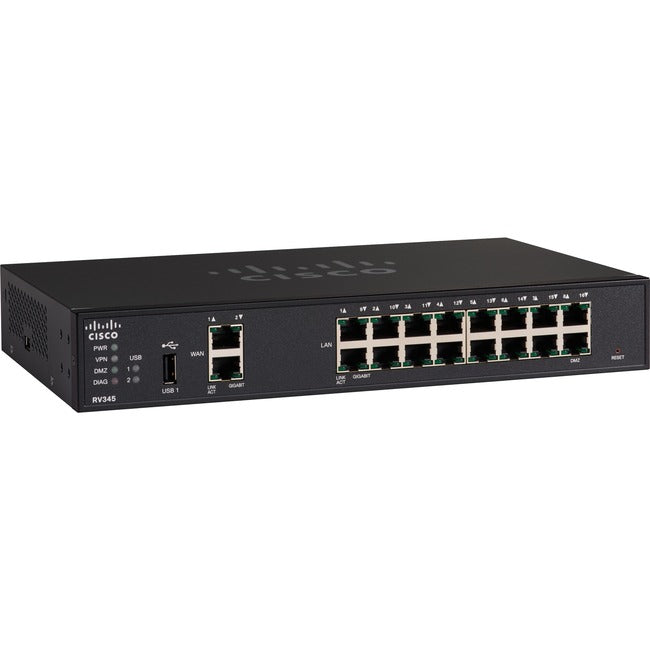 CISCO REFRESH CISCO RV345 ROUTEUR VPN GIGABIT DOUBLE WAN REMANUFACTURÉ