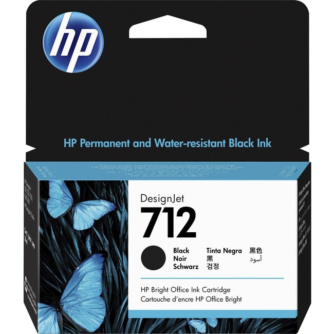 HP 712 Original Inkjet Ink Cartridge - Black - 1 Each