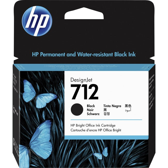 HP 712 Original High Yield Inkjet Ink Cartridge - Black - 1 Each