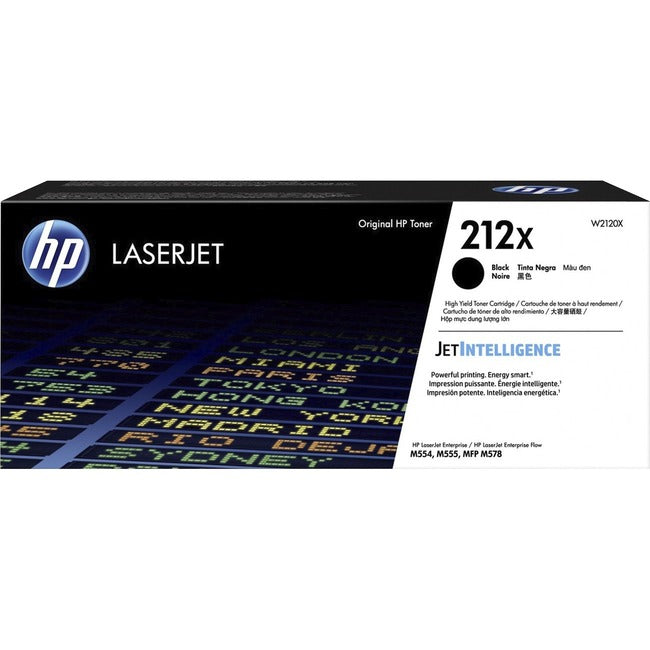 Cartouche de toner laser HP 212X d'origine à haut rendement - Noir - 1 unité