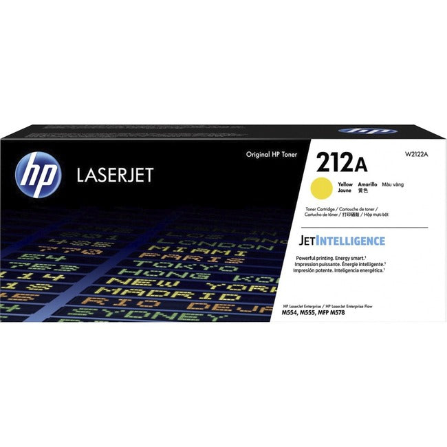 Cartouche de toner laser HP 212A d'origine à rendement standard - Jaune - 1 unité