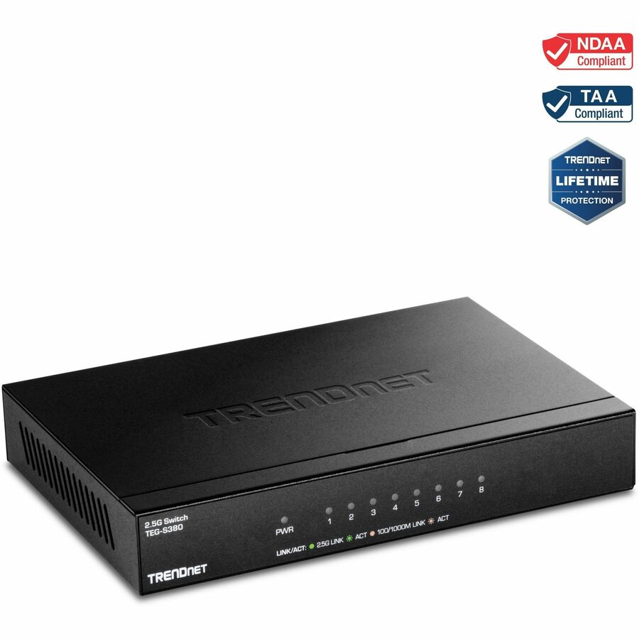 TRENDnet TEG-S380 8-Port Unmanaged 2.5G Switch - High-Speed Networking Solution