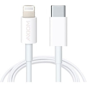 Câble adaptateur Axiom Lightning vers USB-C M/M - Blanc 3 pieds