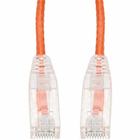 AddOn 5ft Orange CAT 6A Slim PVC Ethernet Cable Snagless Clear-Claw RJ-45 M/M