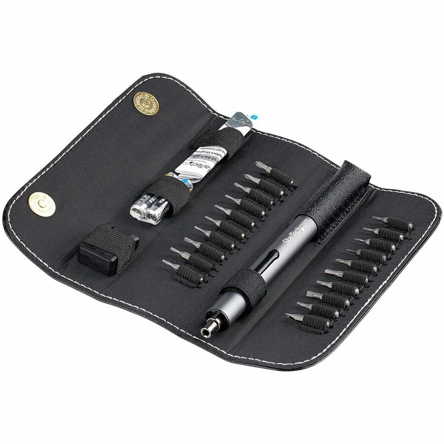 StarTech.com 20-Bit Electric Precision Screwdriver Set, Cordless/Battery Powered, Magnetic Bit Driver Kit for Laptop/Computer/Phone Repair