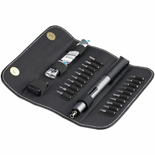 StarTech.com 20-Bit Electric Precision Screwdriver Set, Cordless/Battery Powered, Magnetic Bit Driver Kit for Laptop/Computer/Phone Repair