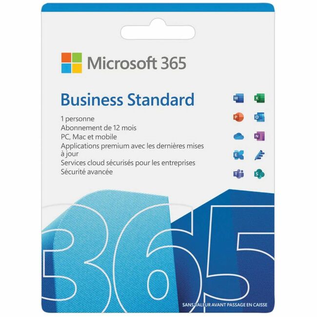 Microsoft 365 Business Standard avec licence d'un an - Français