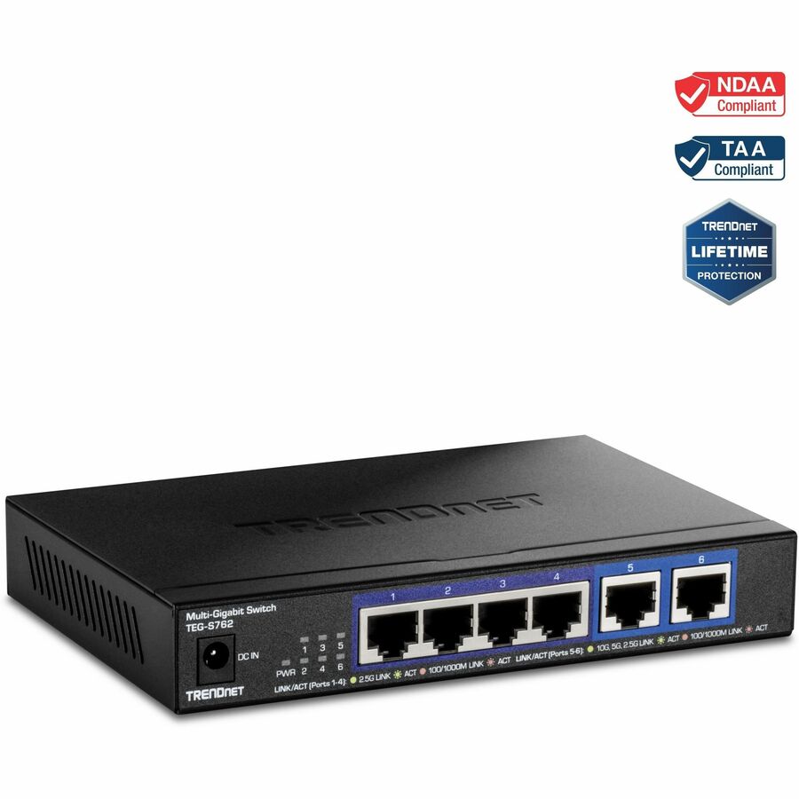 TRENDnet 6-Port 10G Switch TEG-S762 - High Speed Network Connectivity