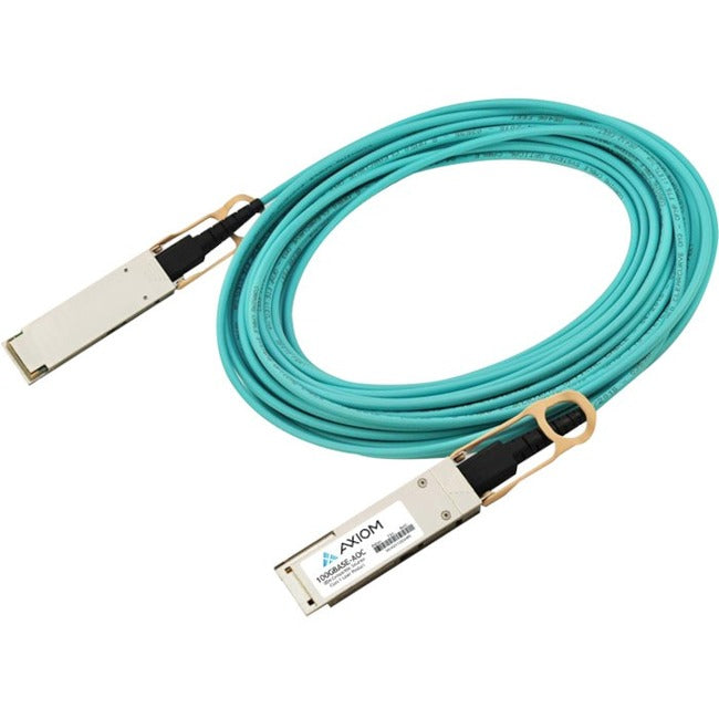 Câble optique actif Axiom 100GBASE-AOC QSFP28 compatible Aruba 15 m