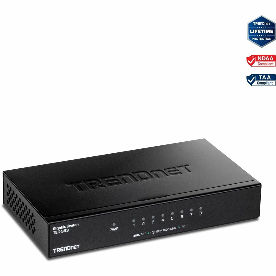 TRENDnet TEG-S83 8-Port Gigabit Desktop Switch