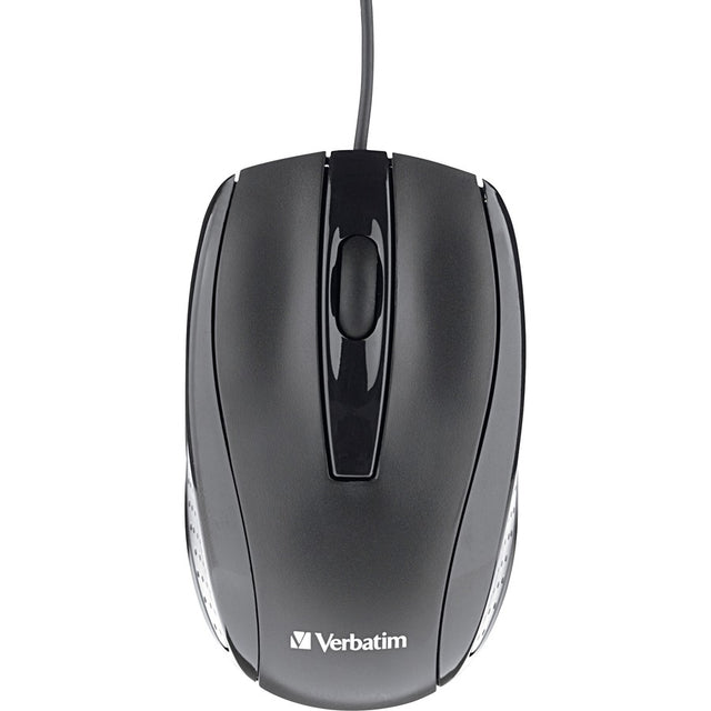 Verbatim Corded Optical Mouse - Black