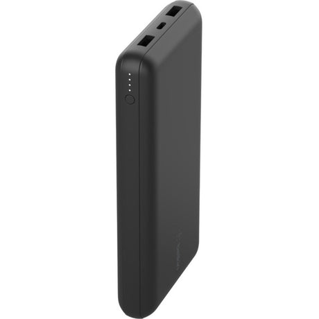 Belkin 15W 3-port USB Power Bank - 20K mAh - 2xUSB-A (12W), 1xUSB-C (15W) - Portable Charger - w/ USB-A to USB-C Cable - Black