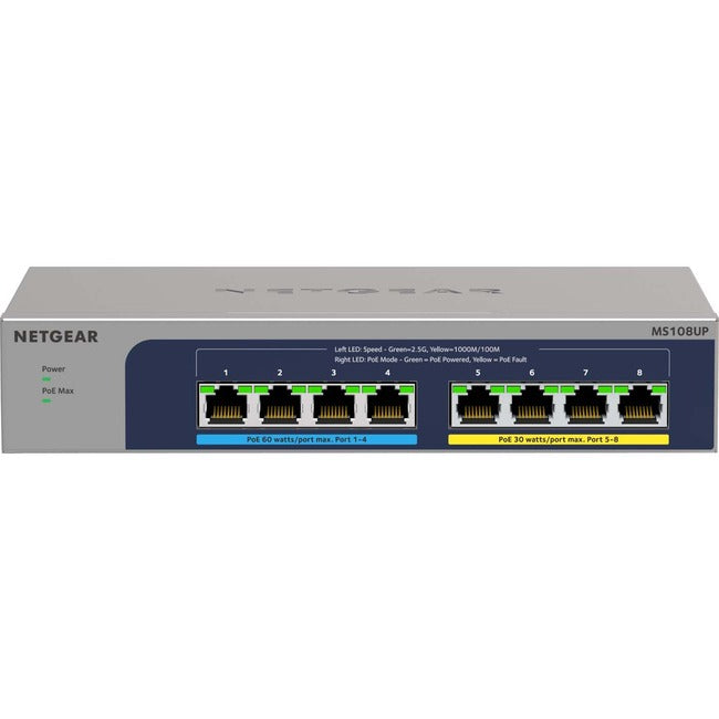 Commutateur Ethernet Plus multi-Gigabit (2,5 G) Netgear Ultra60 PoE++ à 8 ports