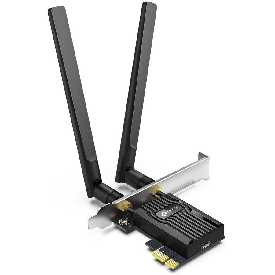 TP-Link Archer TX55E IEEE 802.11ax Bluetooth 5.2 Dual Band Wi-Fi/Bluetooth Combo Adapter for Desktop Computer, Gaming Controller, Headphone, Keyboard, Router
